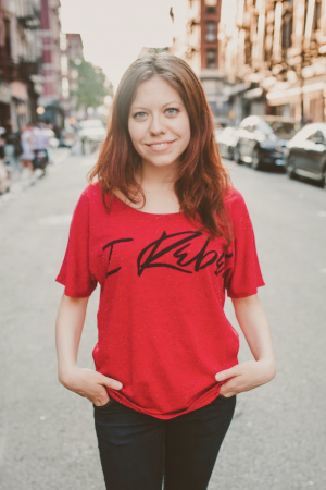 I Rebel Scoop Neck Tee
